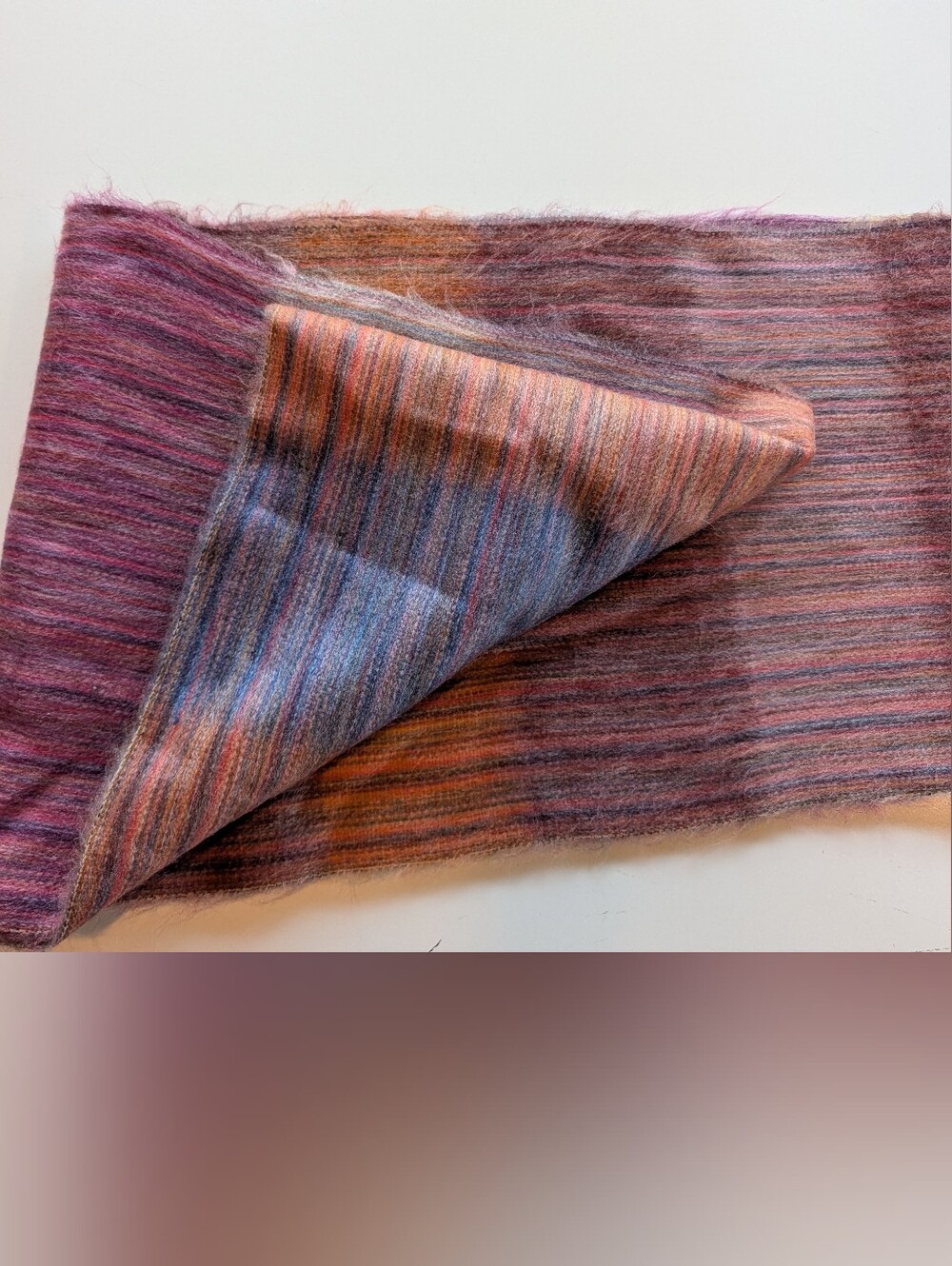 Winterborn Alpaca NWT Scarf Fringe Soft Pinks Ochre Gold Blue